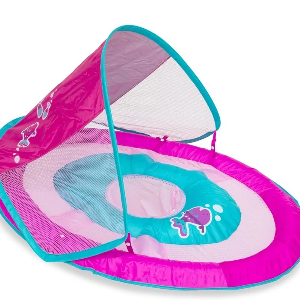 Swimways Baby Spring Float Sun Canopy swim step 1 Brand New  pink 9-24‎ months